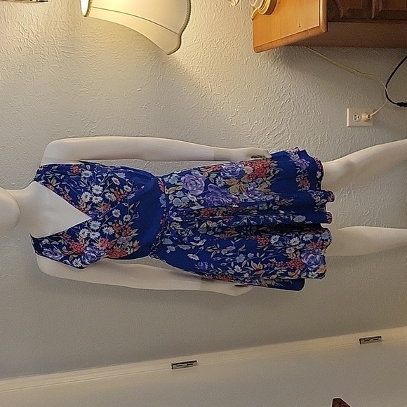 Y2K YUMI KIM Coquette Romantic Floral Wrap Tank Surplice Fairycore Dress - Picture 3 of 10